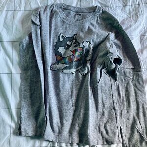 Gray Uniqlo Long Sleeve Wolf S